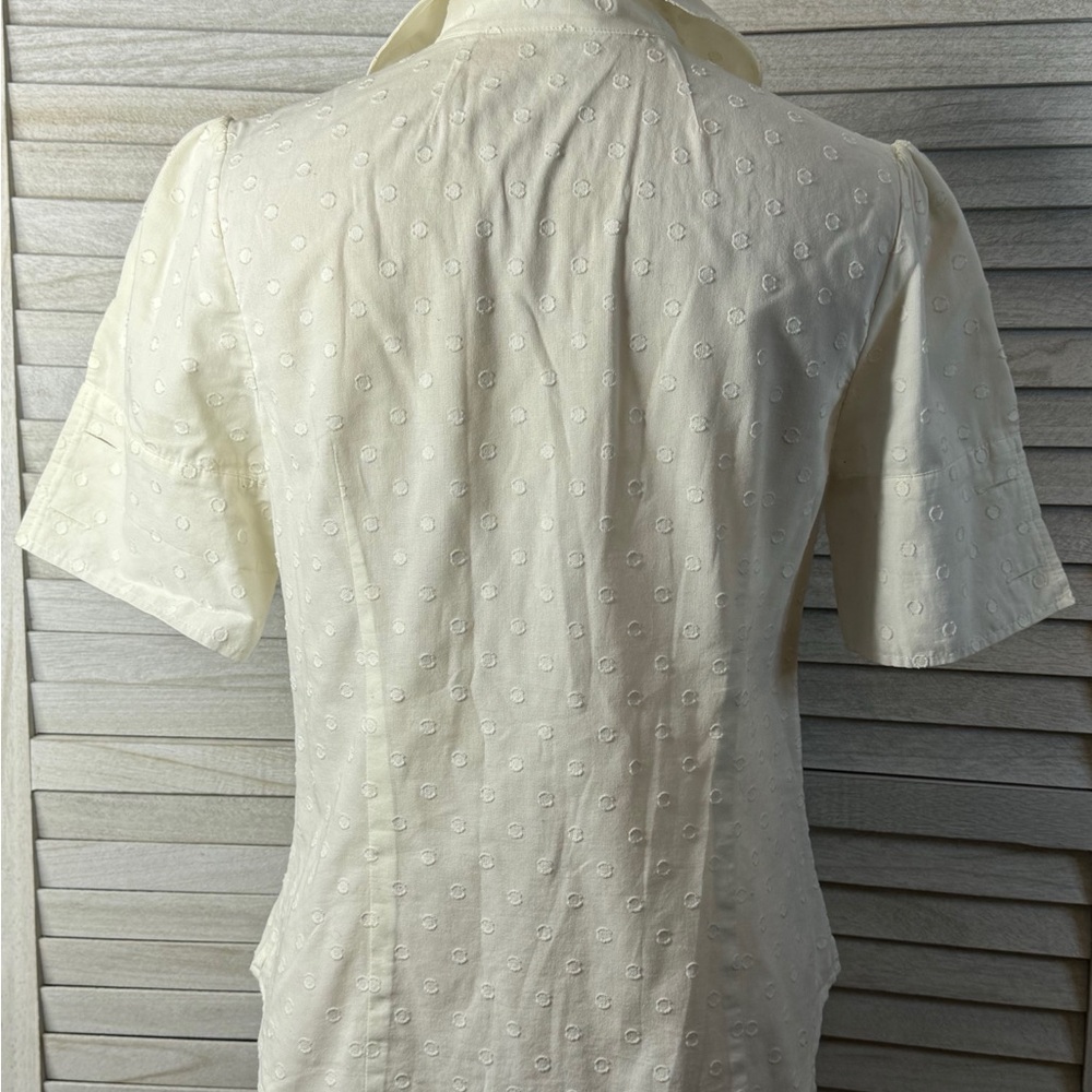 kate spade Cream Short-Sleeve Button-Down Shirt - Picture 10 of 12